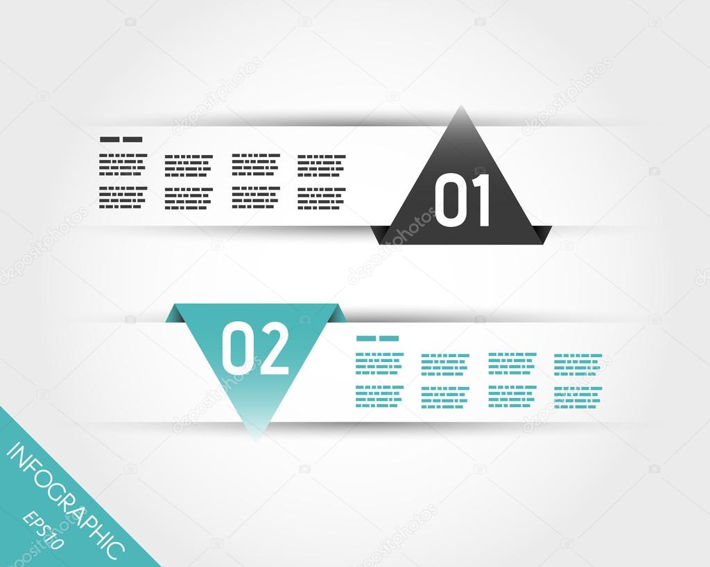 two turquoise triangular infographic stickers