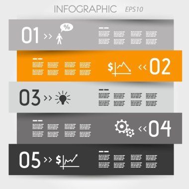 orange zig zag infographic element clipart