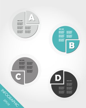 Turkuaz kek Infographic harfleri ile