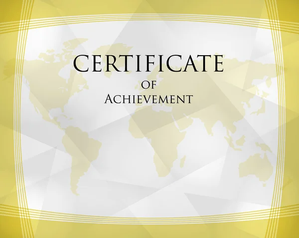 Certificado cristalino dorado — Vector de stock