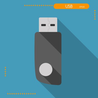 Siyah düz usb götürmek