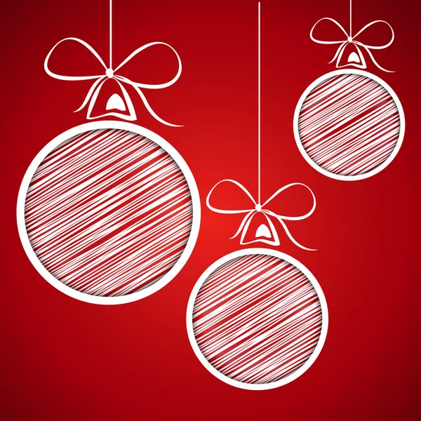 Gribouiller boules de Noël — Image vectorielle