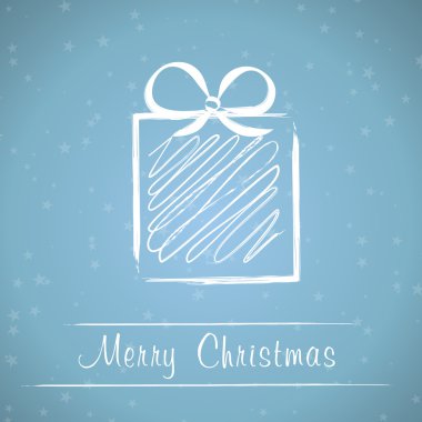 Mavi Noel hediye çerçeve