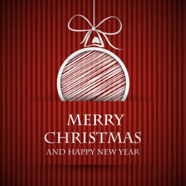 Noel kartı kırmızı bayrak