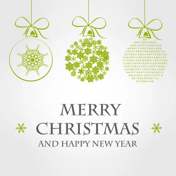 Groene merry christmas sjabloon — Stockvector