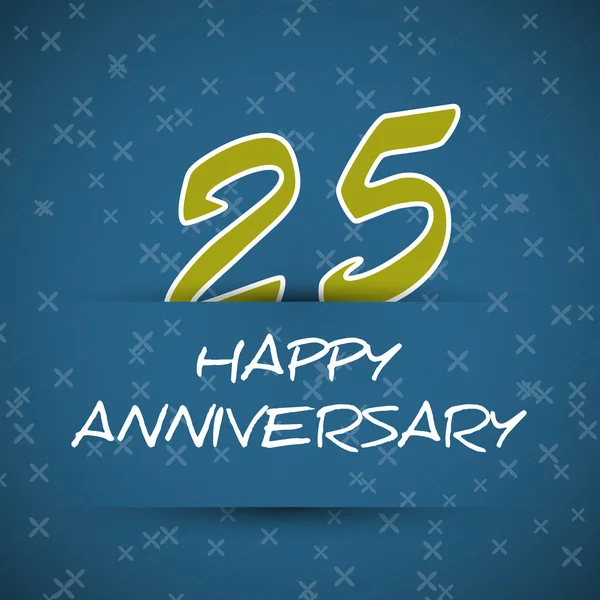 Happy anniversary card 25 — Stock Vector