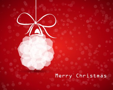 Kırmızı neşeli Noel kartı