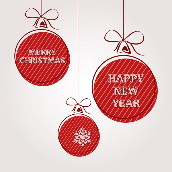 Red vintage christmas text 2 — Stock Vector