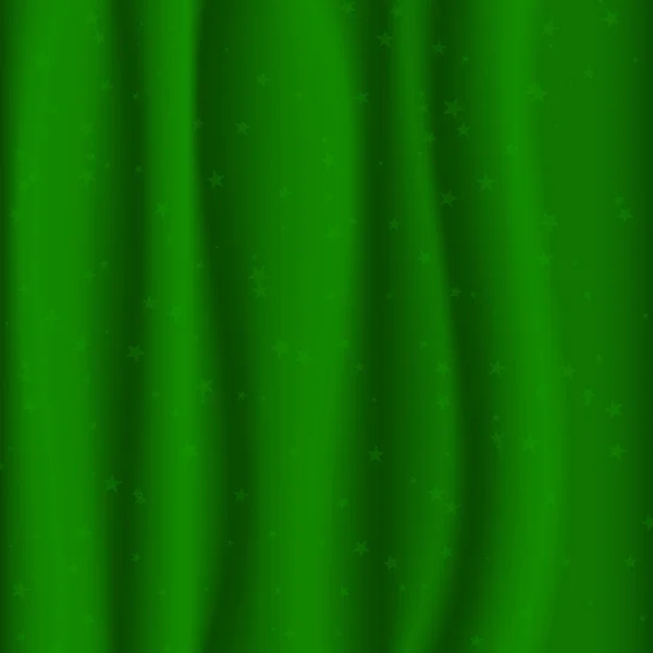 Grüner Stoff mit Sternen — Stockvektor