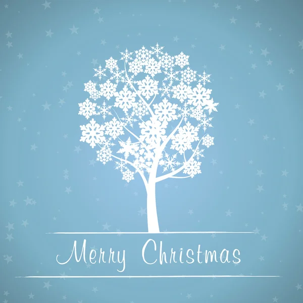 蓝色的圣诞树框架 — 图库矢量图片