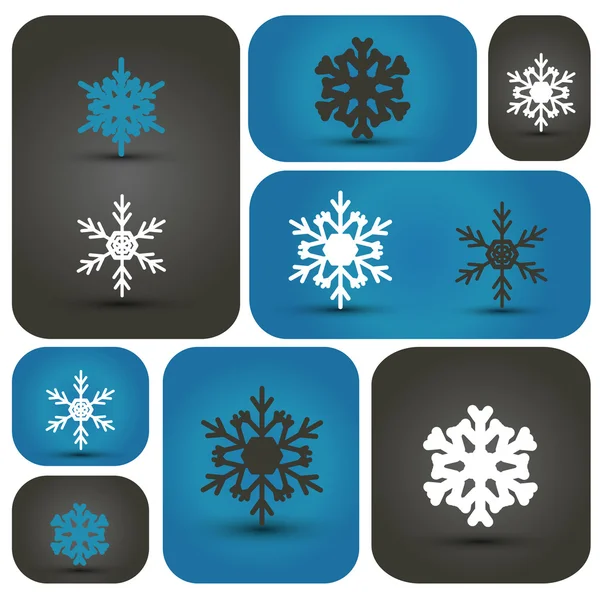Carte flocon de neige — Image vectorielle