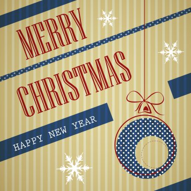 mavi kare vintge Noel kartı elimden alındı.