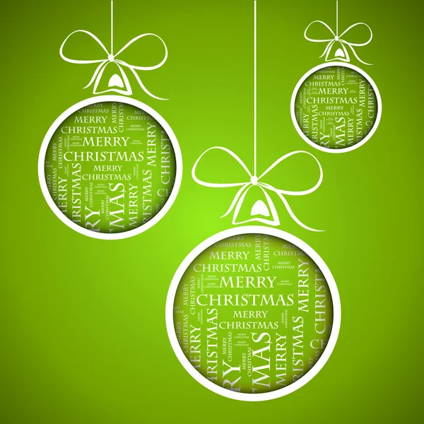 Vert joyeux Noël texte — Image vectorielle