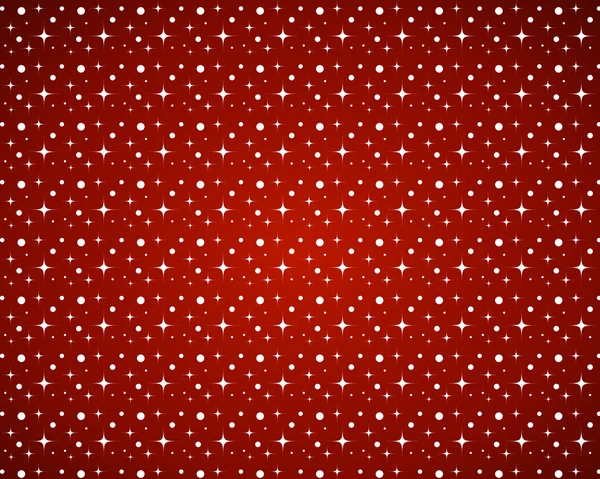 Röd bakgrund med stjärnor och prickar — Stock vektor
