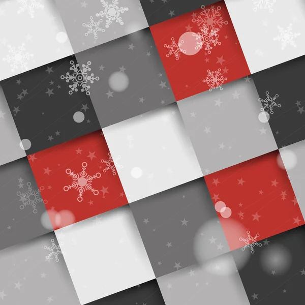 Rojo y gris navidad cuadrado sombra fondo — Archivo Imágenes Vectoriales