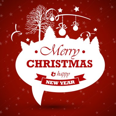 ağaçları ile beyaz christmas kabarcık