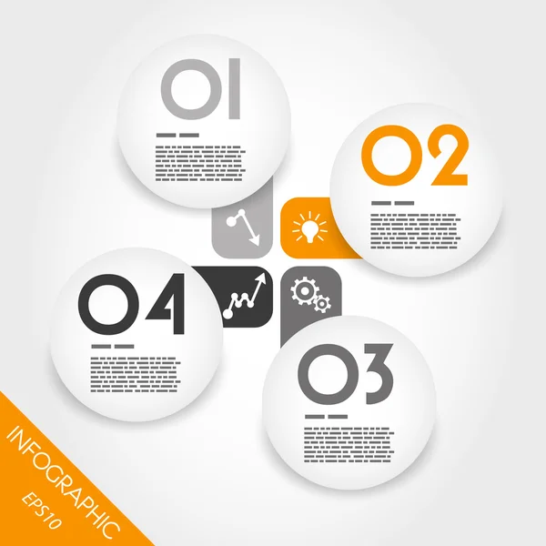 Ball infographic four options — Stock Vector