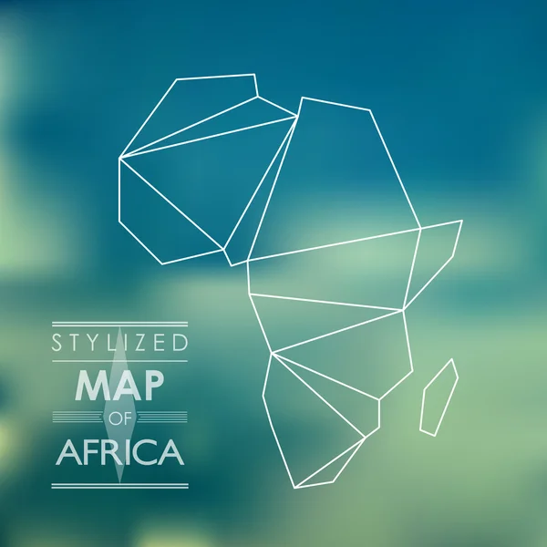 Stylizovaná mapa Afriky — Stockový vektor