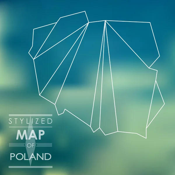 Stylizowana mapa Polski — Wektor stockowy