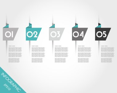 Turkuaz origami oblik çıkartmaları