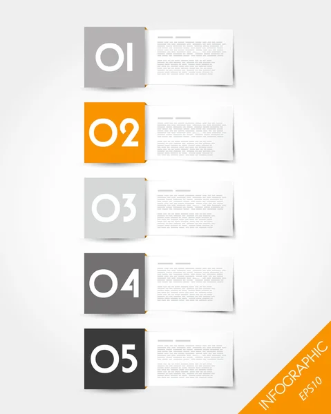 Orange packaged square labels — Stock Vector