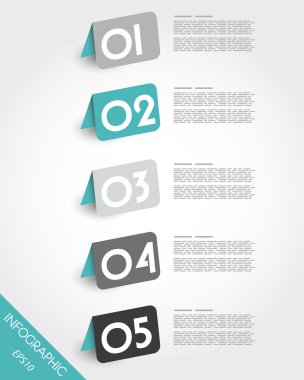 turquoise origami oblique rounded standing stickers clipart