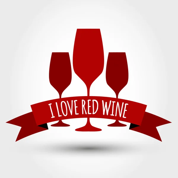 Лента с красным вином — стоковый вектор