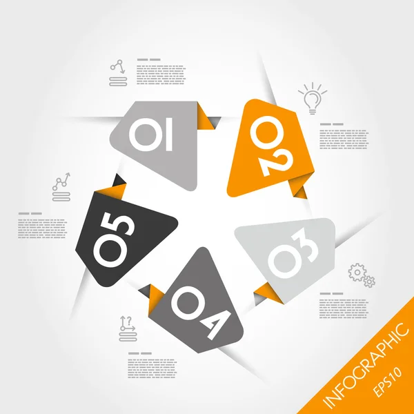 Orange infographic template — Stock Vector
