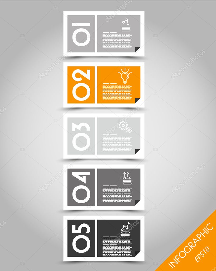 modern orange rectangular flat stickers