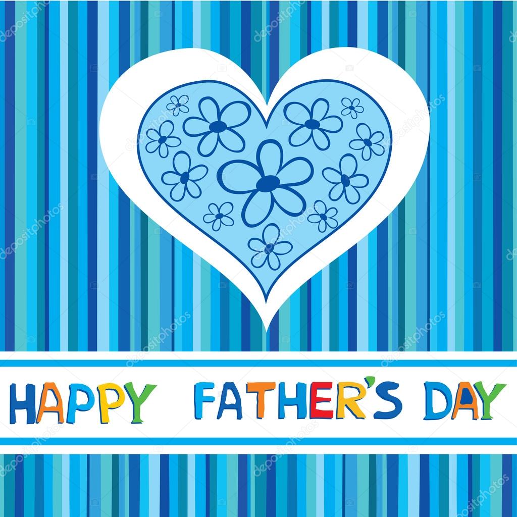 A Happy Father's Day card. Vector illustration