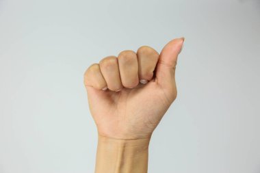 Finger Spelling the Alphabet in American Sign Language (ASL). The letter