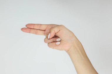 Parmak alfabesi Amerikan işaret dili (Asl) yazım. H harfi