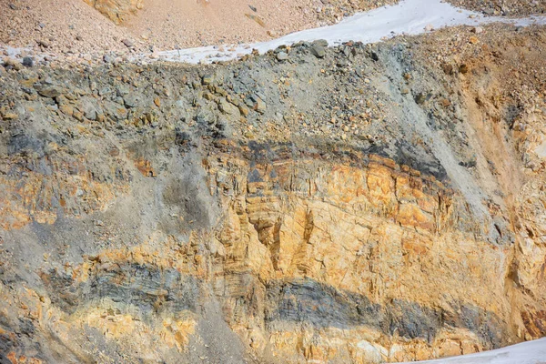 Quarry extraction of silicon. Minerals. Stone texture