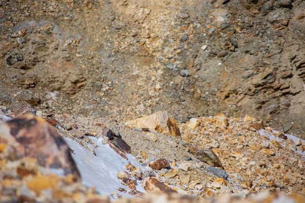 Quarry extraction of silicon. Minerals. Stone texture
