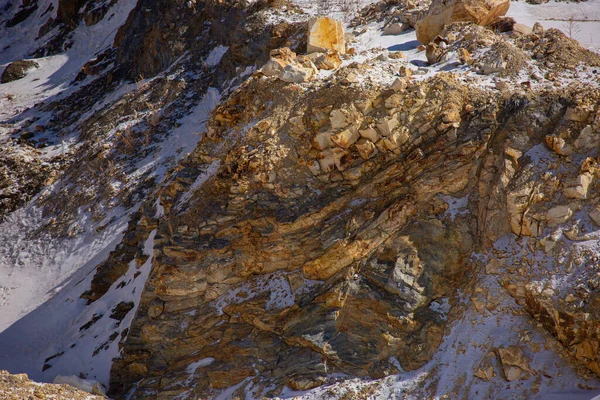 Extracción Silicio Cantera Minerales Textura Piedra —  Fotos de Stock