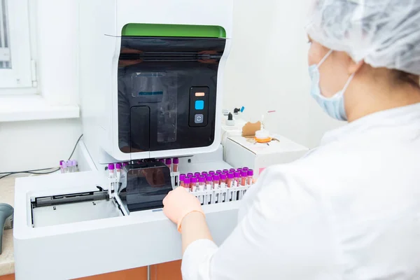 The doctor takes tests from the patient for allergies. Healthcare. Medicine