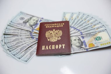 Pasaport ve 100 dolarlık banknotlar.