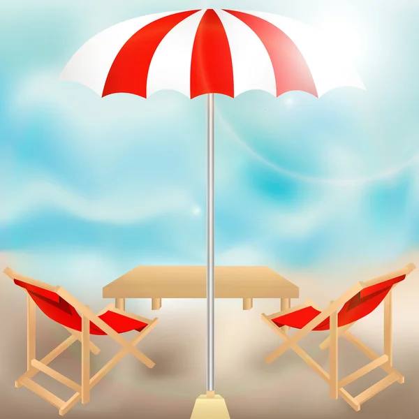 Letní tropické pozadí na pláži — Stockový vektor