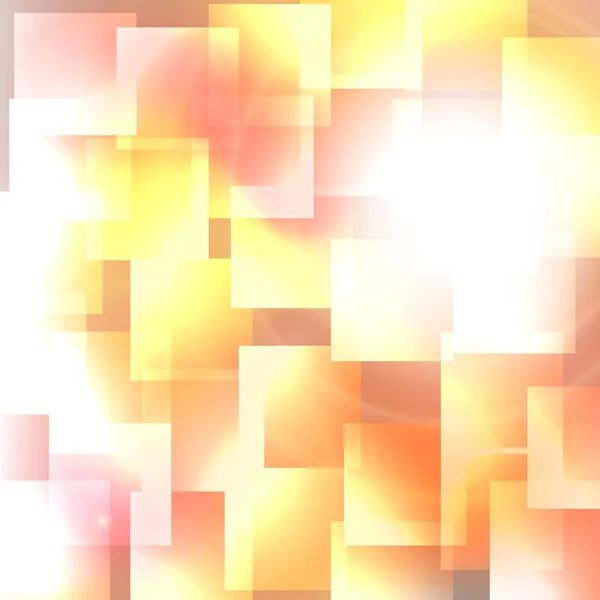 Fond carré abstrait avec des rayons de soleil orange — Image vectorielle