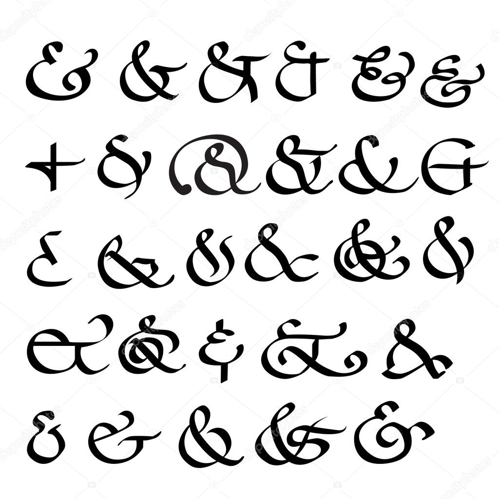 Calligraphic Ampersand Symbols