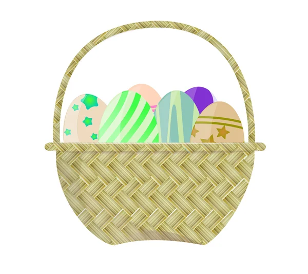 Cesta de Pascua — Vector de stock