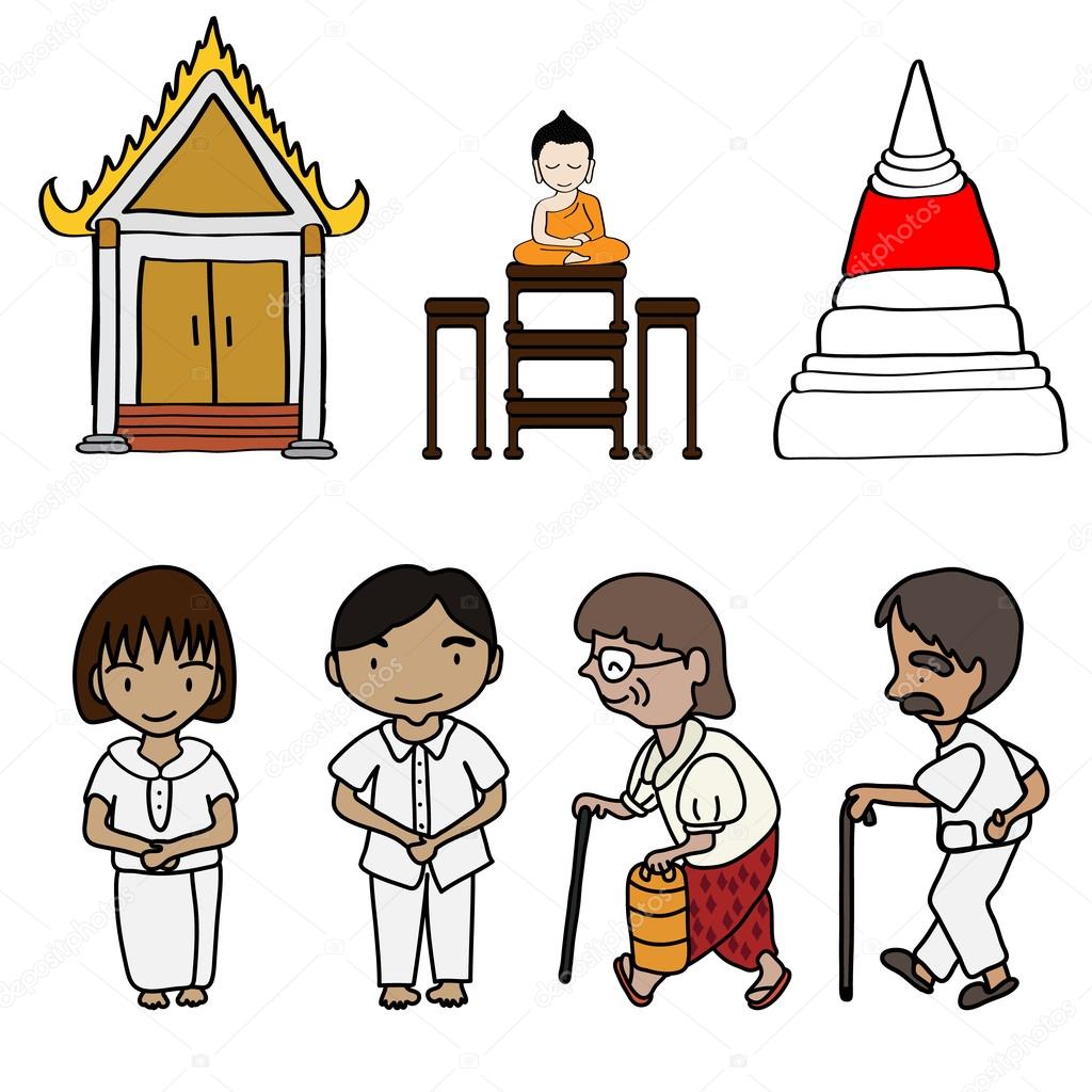 illustration of Cute buddhism