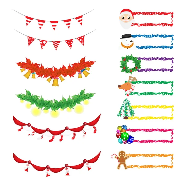 Christmas  decorations — Stock Vector