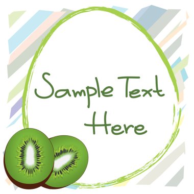 parlak organik kivi meyve kartı Vektör formatında.