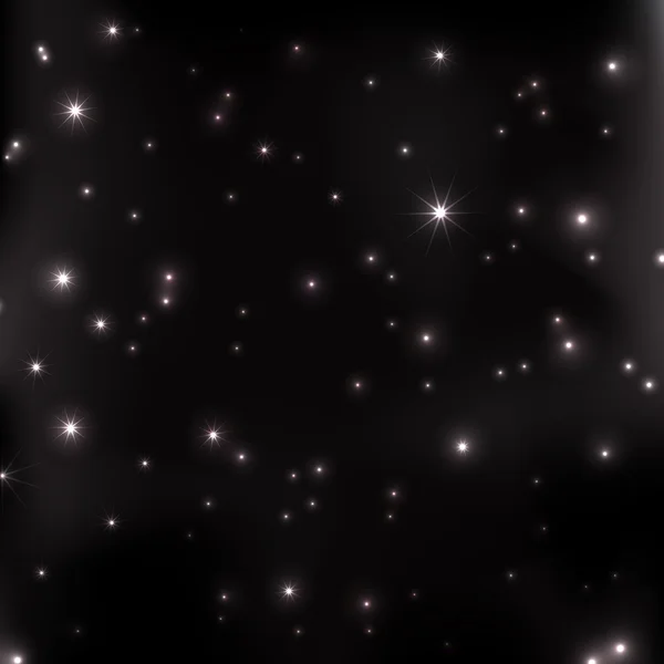 Glinsterende sterren op bokeh achtergronden — Stockvector