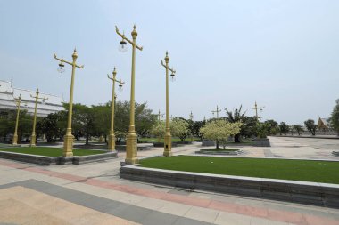 Chachoengsao, Tayland - 8 Nisan 2022 Wat Sothonwararam kamu parkı Chachoengsao Eyaleti 'nde bir tapınaktır. Ayutthaya döneminde inşa edildi..