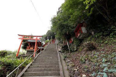 Saga, Japan - July 20, 2022: Yutoku Inari Shrine was built in 17th century, this well-known temple has scenic views and a popular new year festival.