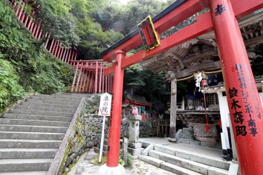 Saga, Japan - July 20, 2022: Yutoku Inari Shrine was built in 17th century, this well-known temple has scenic views and a popular new year festival.