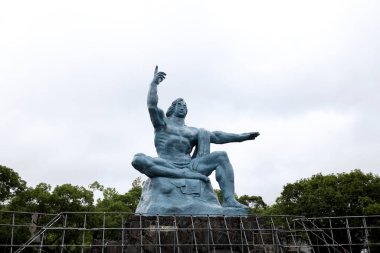 Nagasaki, Japan - July 20, 2022: Nagasaki Peace Park is the park located in Nagasaki, Japan, commemorating the atomic bombing of the city.
