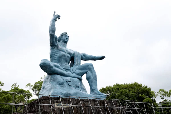 Nagasaki, Japan - July 20, 2022: Nagasaki Peace Park is the park located in Nagasaki, Japan, commemorating the atomic bombing of the city.